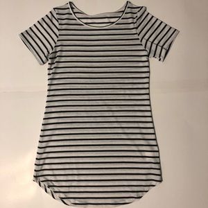 Black and White Striped Tshirt Dress